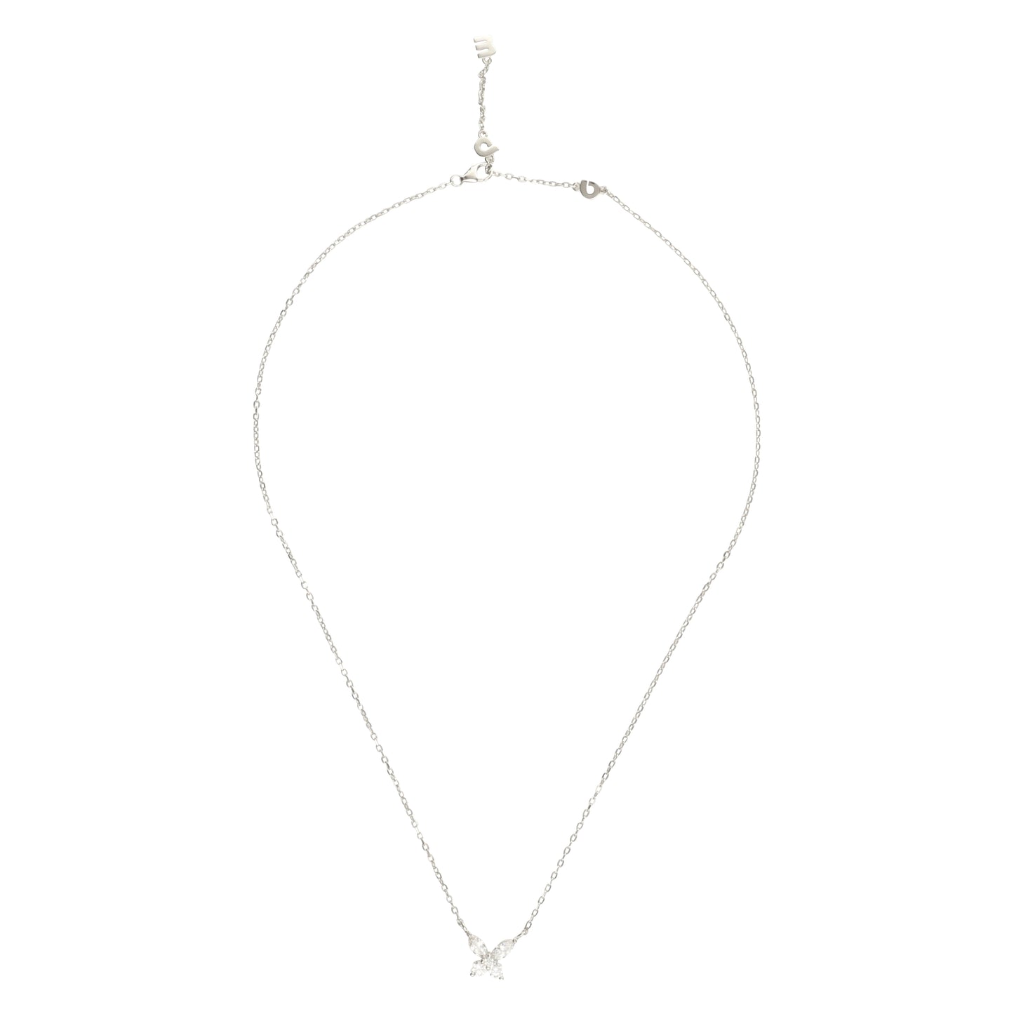 925 Sterling Silver Butterfly Pendant Necklace